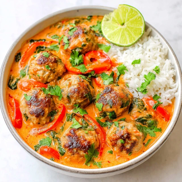 Thai Chicken Meatballs in Coconut Curry Recipe
