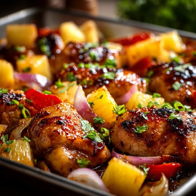Tropical Hawaiian Chicken Sheet Pan Recipe