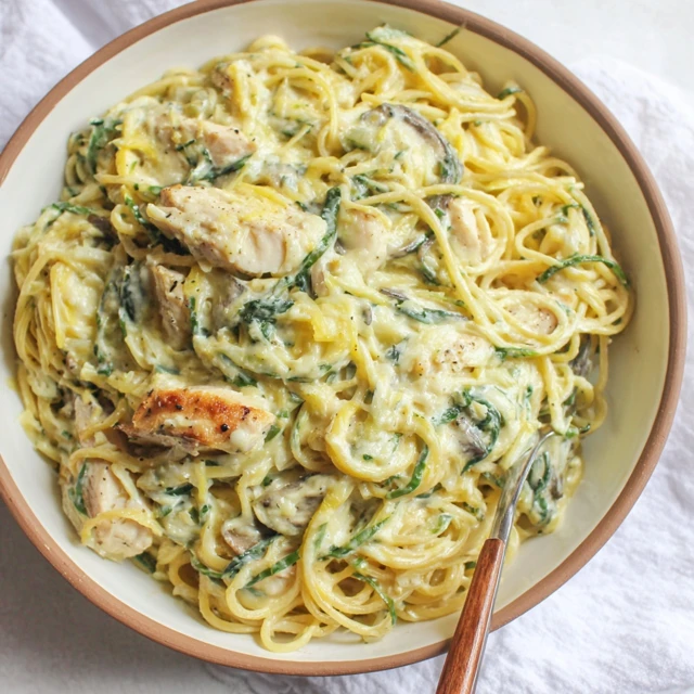 Cheesy Monterey Chicken Spaghetti Recipe