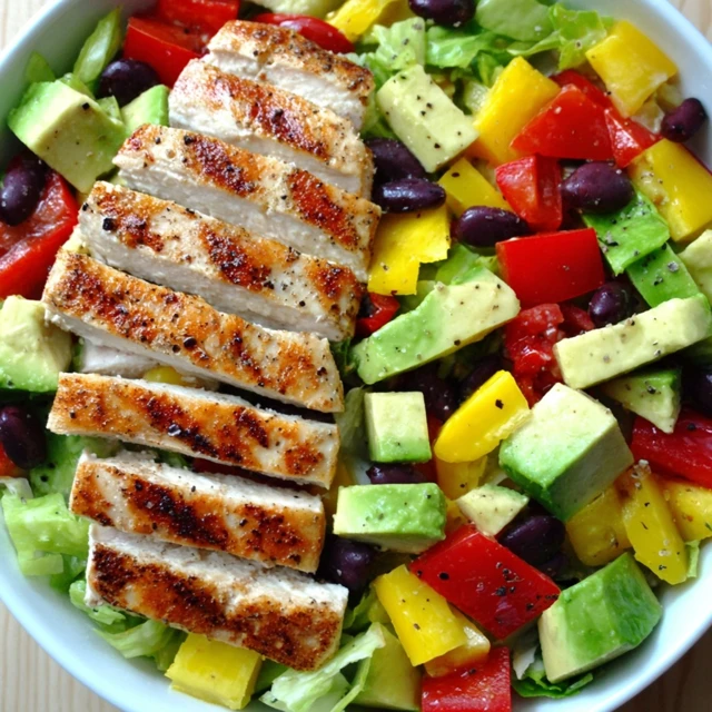Grilled Chicken Avocado Salad Recipe