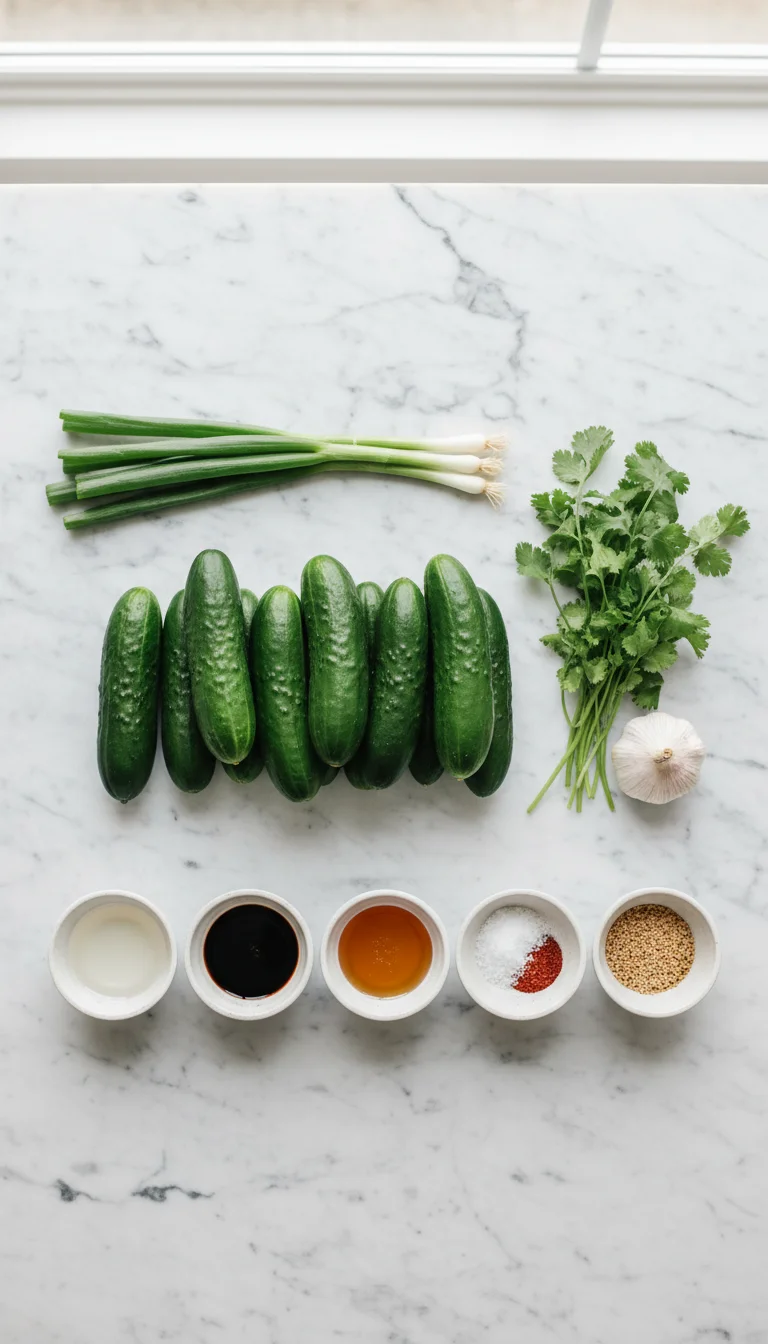 Asian Cucumber Salad Ingredients