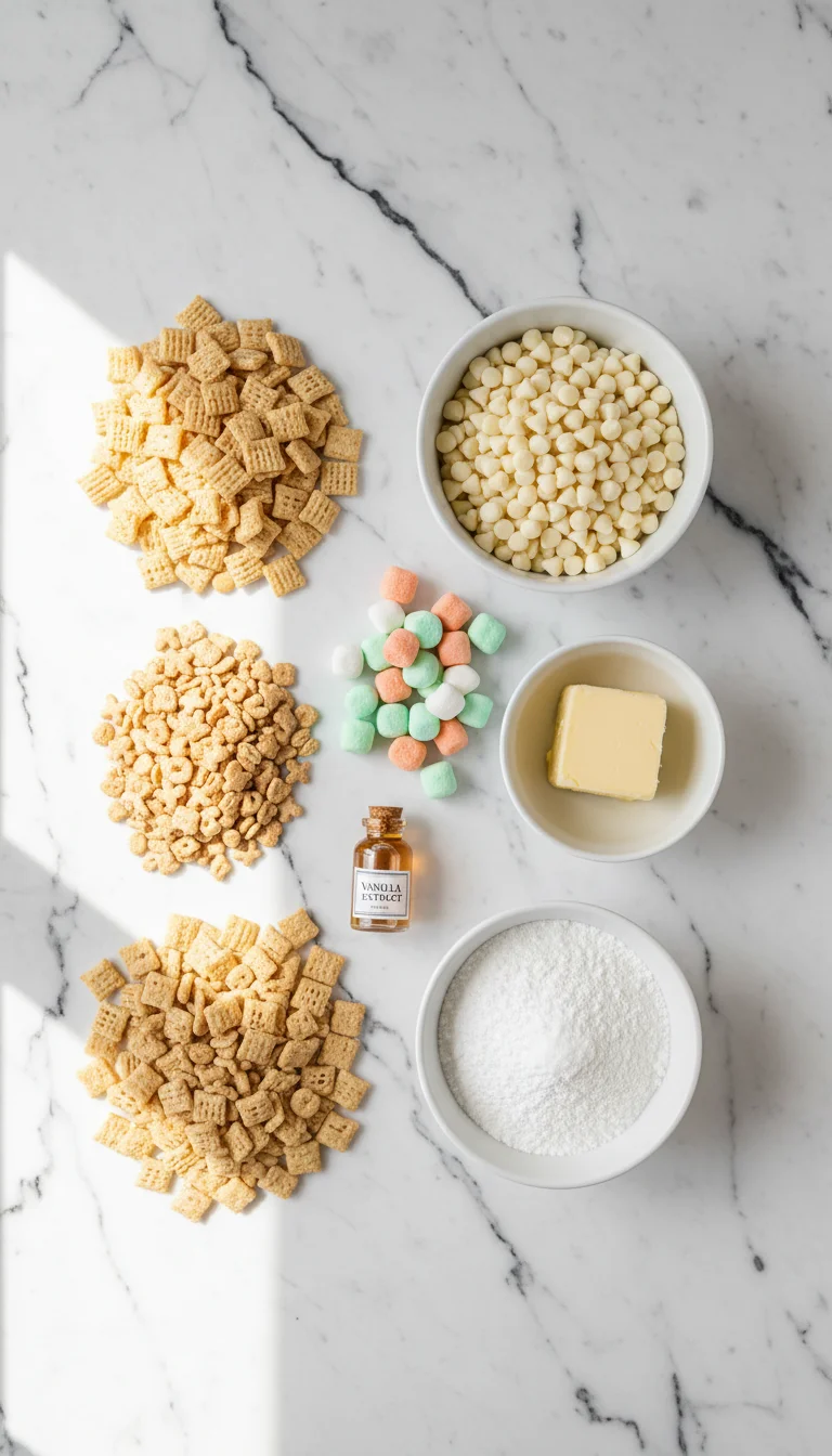 Addictive Lucky Charms Muddy Buddies - Snack Mix Ingredients