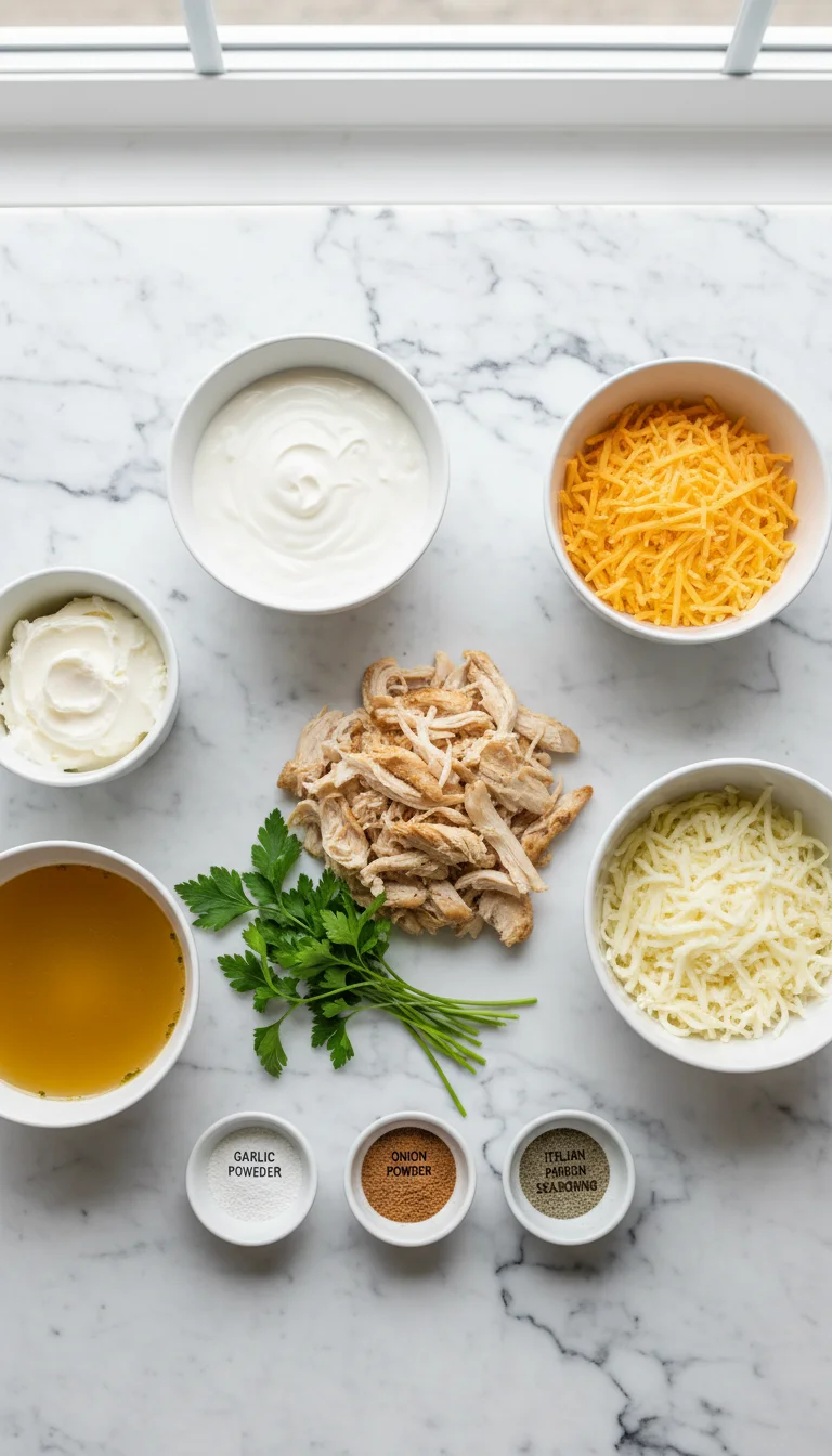 Cheesy Low Carb Chicken Casserole Ingredients