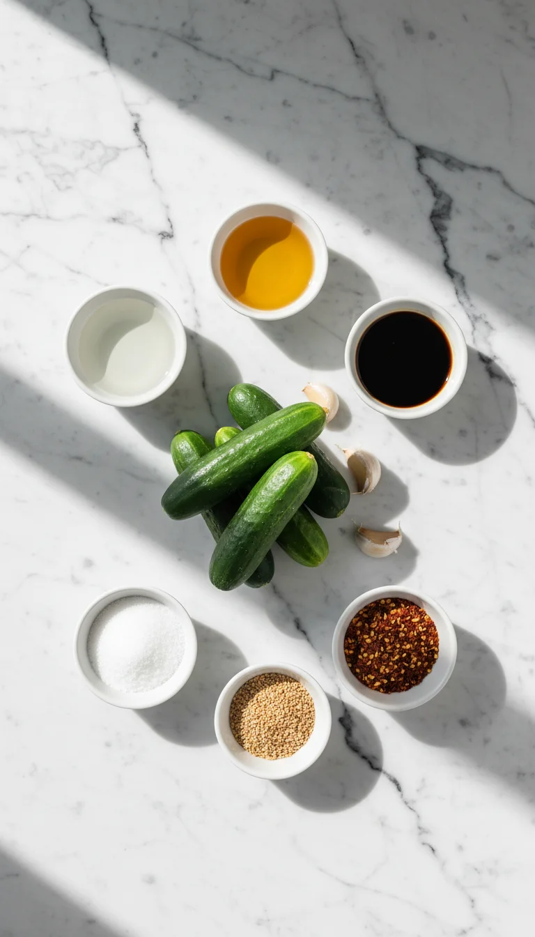 Asian Cucumber Salad Ingredients