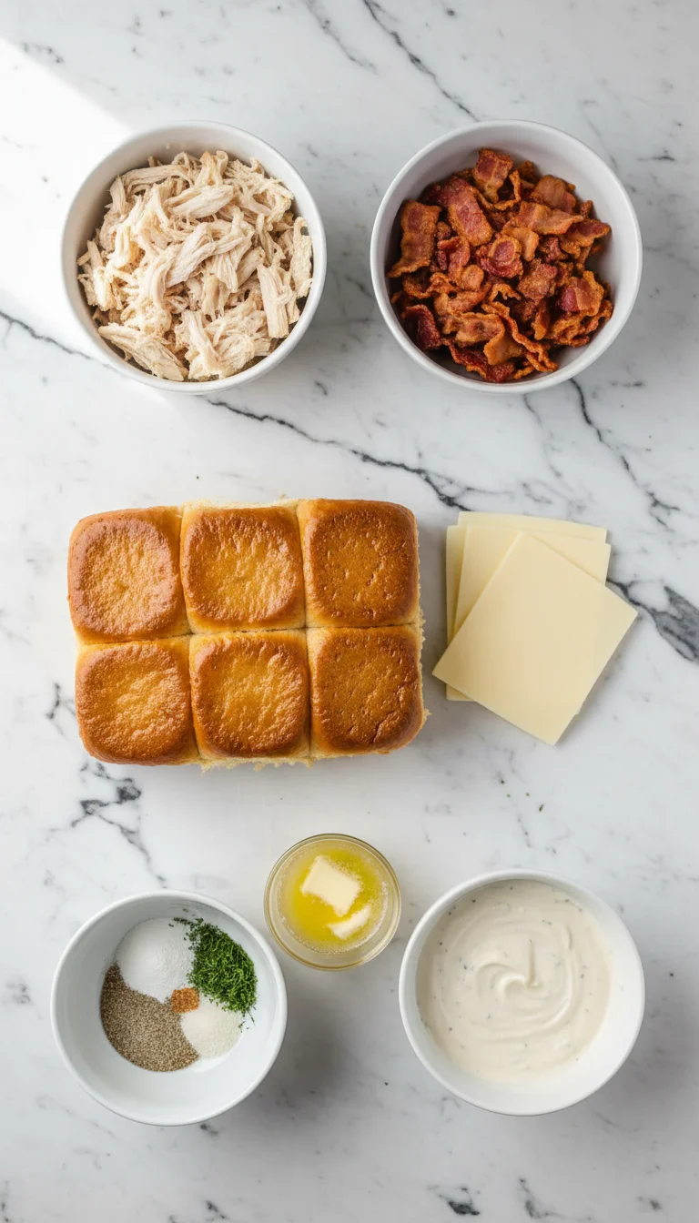 Chicken Bacon Ranch Sliders Ingredients