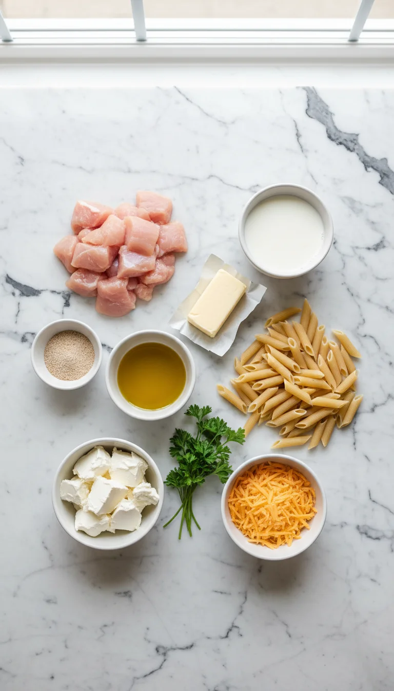 Cheesy Ranch Chicken Pasta Ingredients