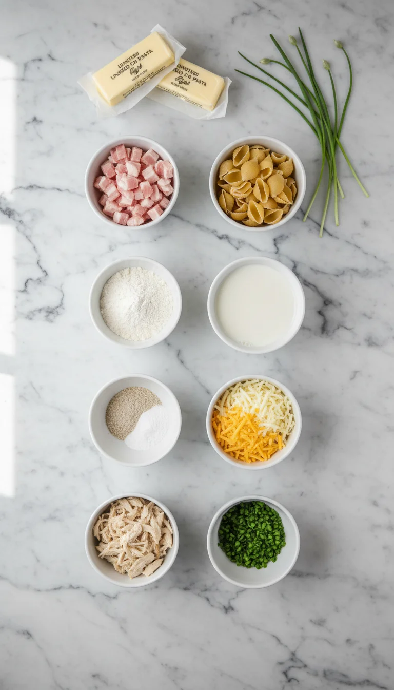Chicken Bacon Ranch Mac and Cheese Casserole Ingredients