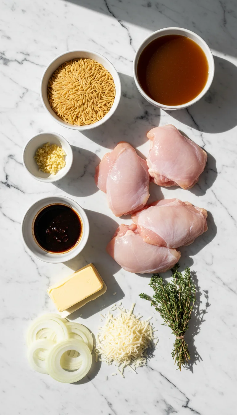 French Onion Chicken Orzo Casserole Ingredients