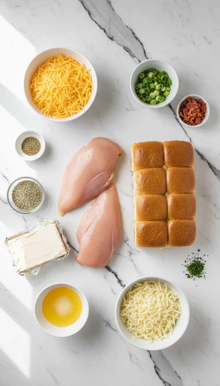 Crockpot Chicken Bacon Ranch Sliders Ingredients