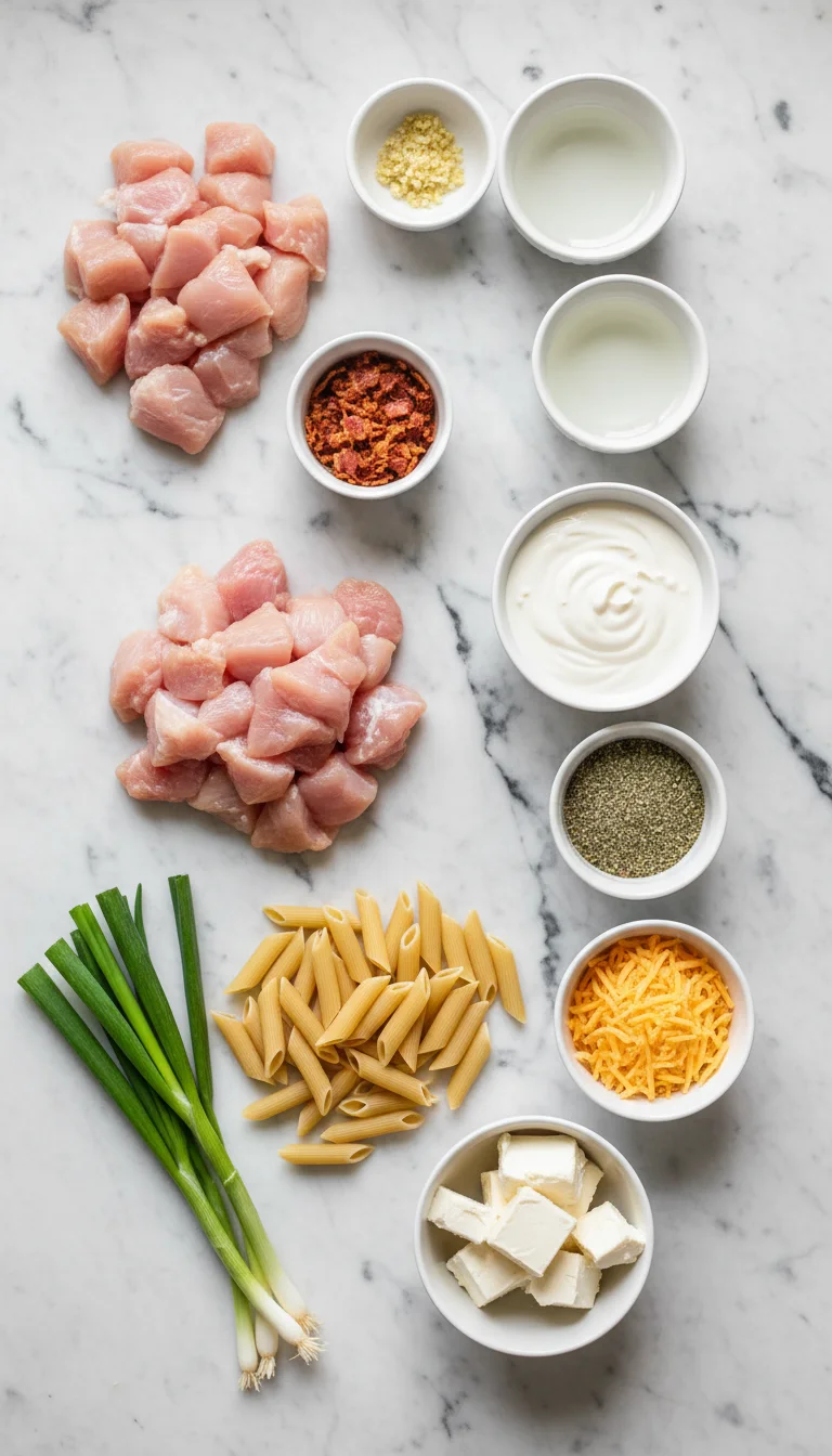 Chicken Bacon Ranch Pasta Ingredients