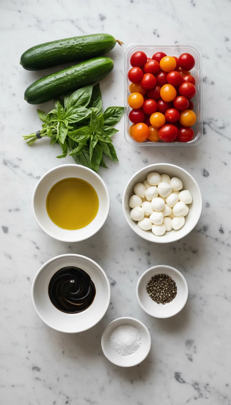 Cucumber Caprese Salad Ingredients