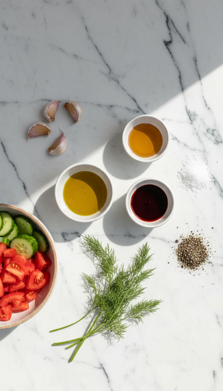 Cucumber Tomato Salad Dressing Ingredients