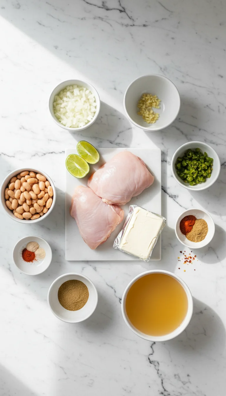 Creamy White Chicken Chili Ingredients
