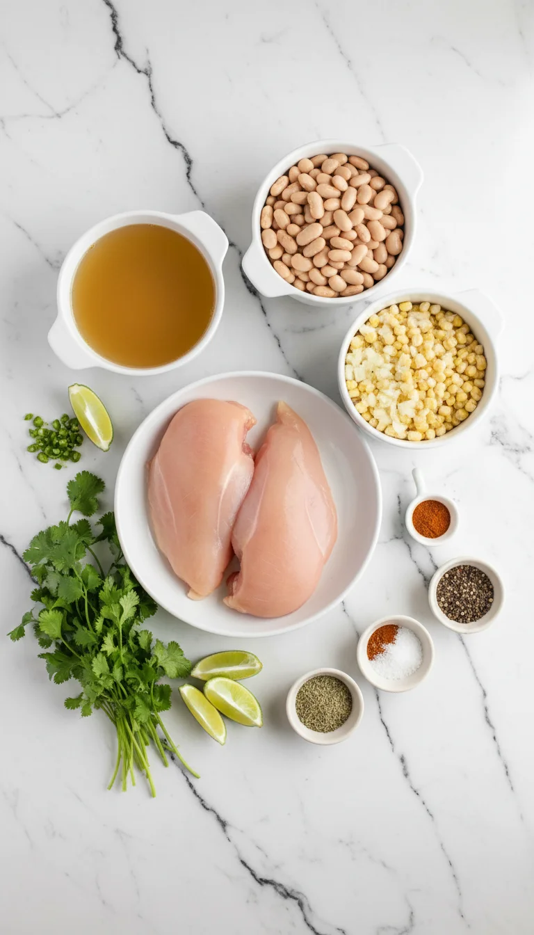 Creamy Slow Cooker White Chicken Chili - Winter Warmer Ingredients