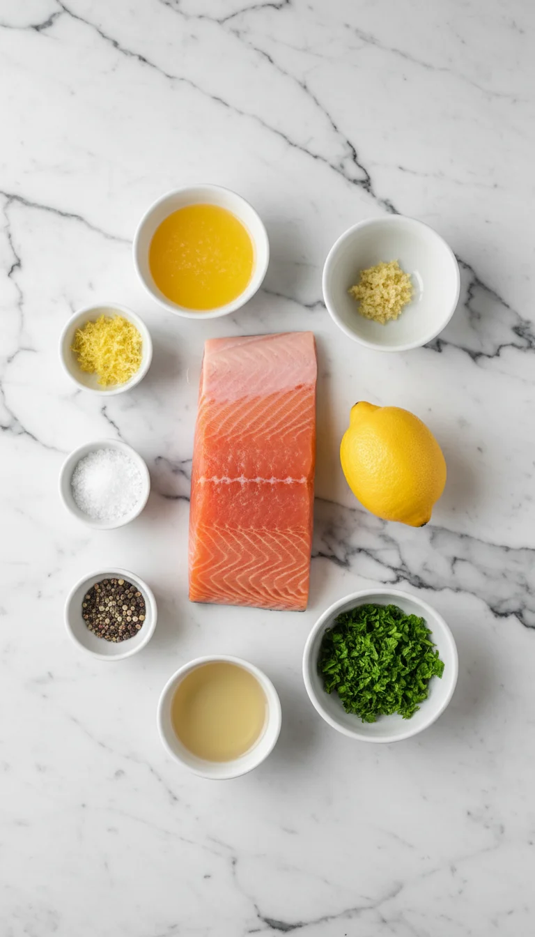 Baked Lemon Garlic Butter Salmon Ingredients