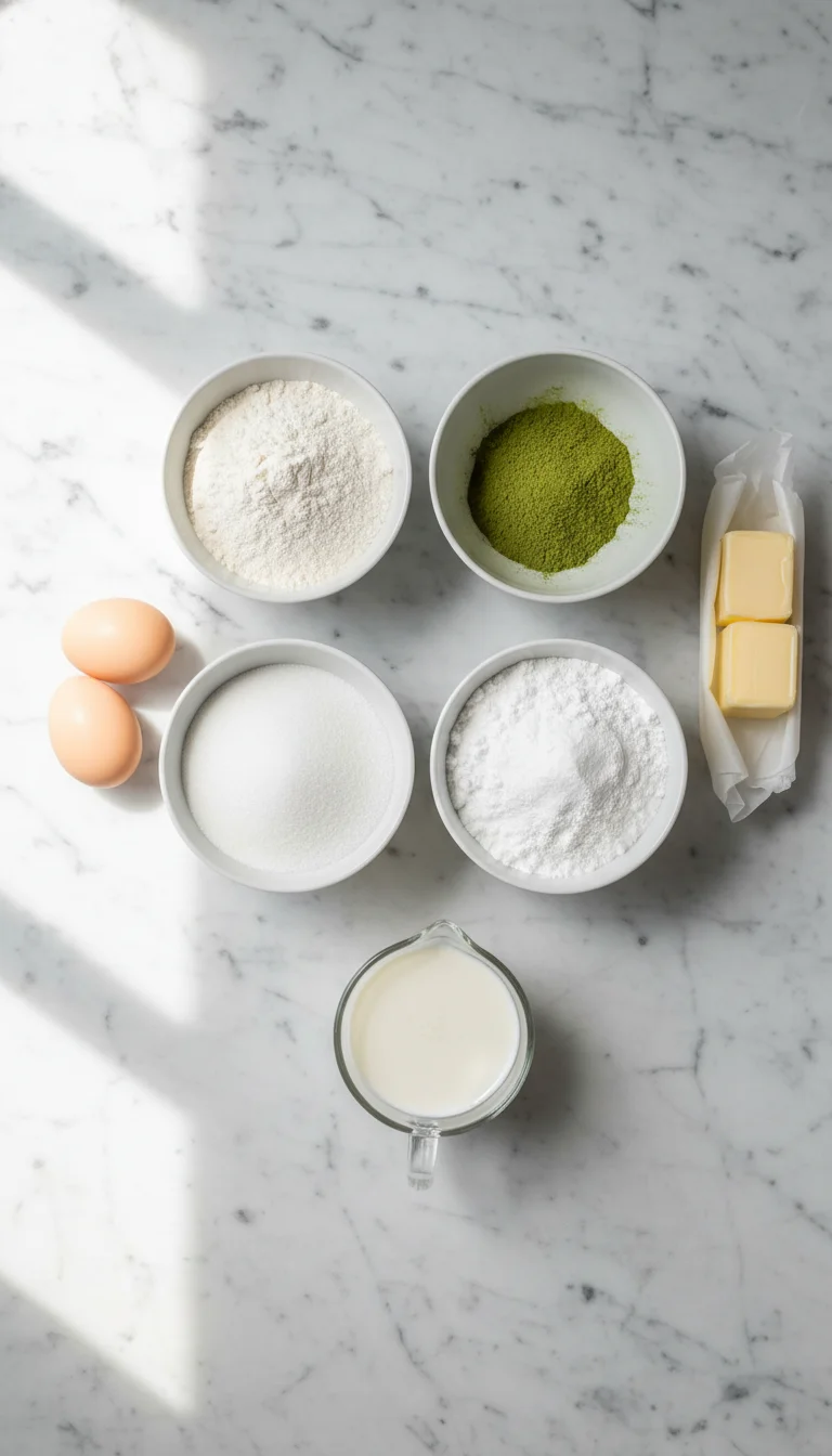 Matcha Green Tea Cupcakes Ingredients