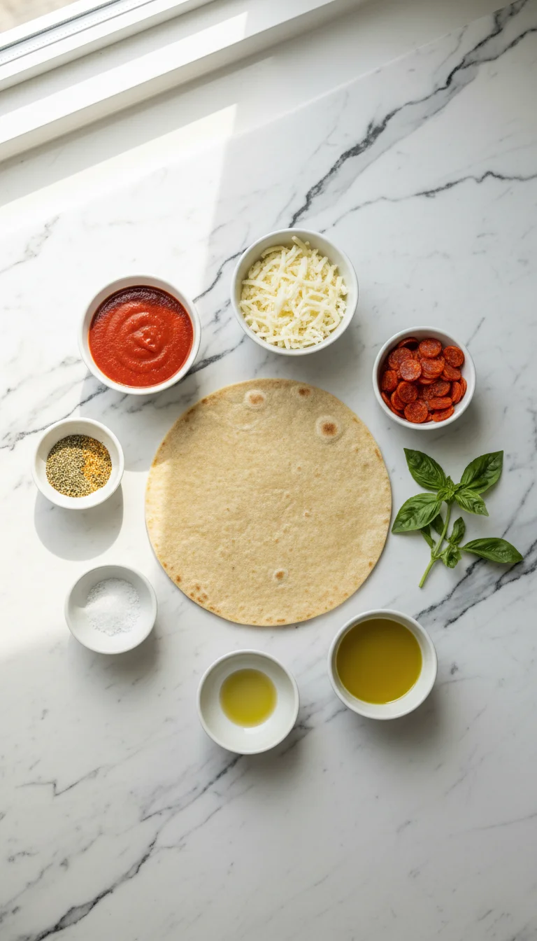 Crispy Tortilla Pizza Ingredients