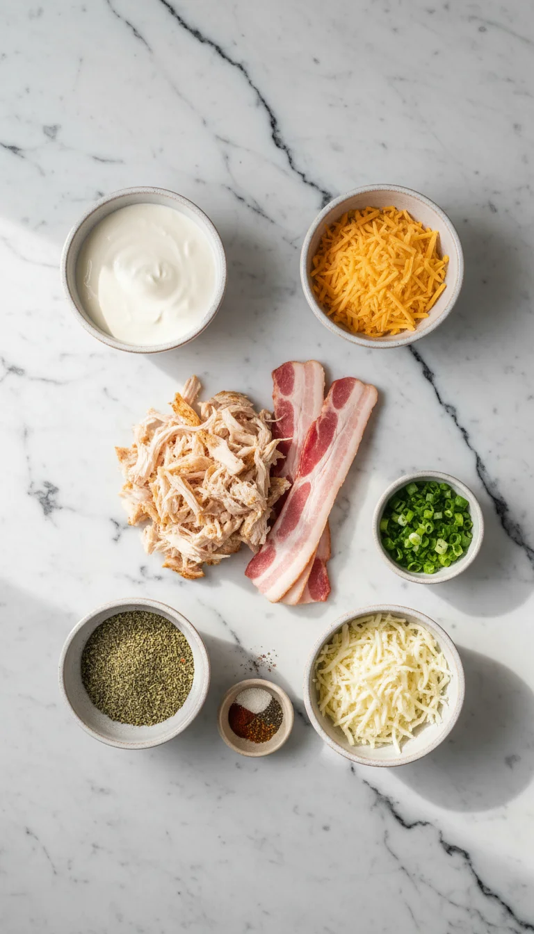 Keto Chicken Bacon Ranch Casserole Ingredients
