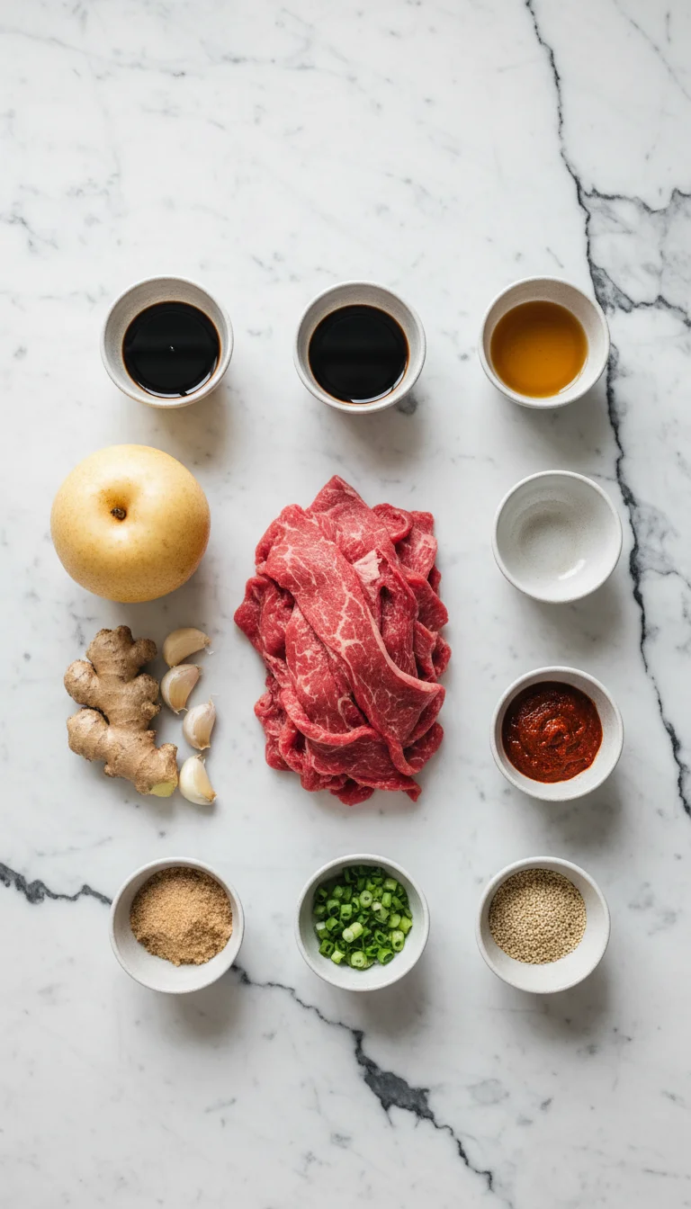 Korean BBQ Steak Bowls Ingredients