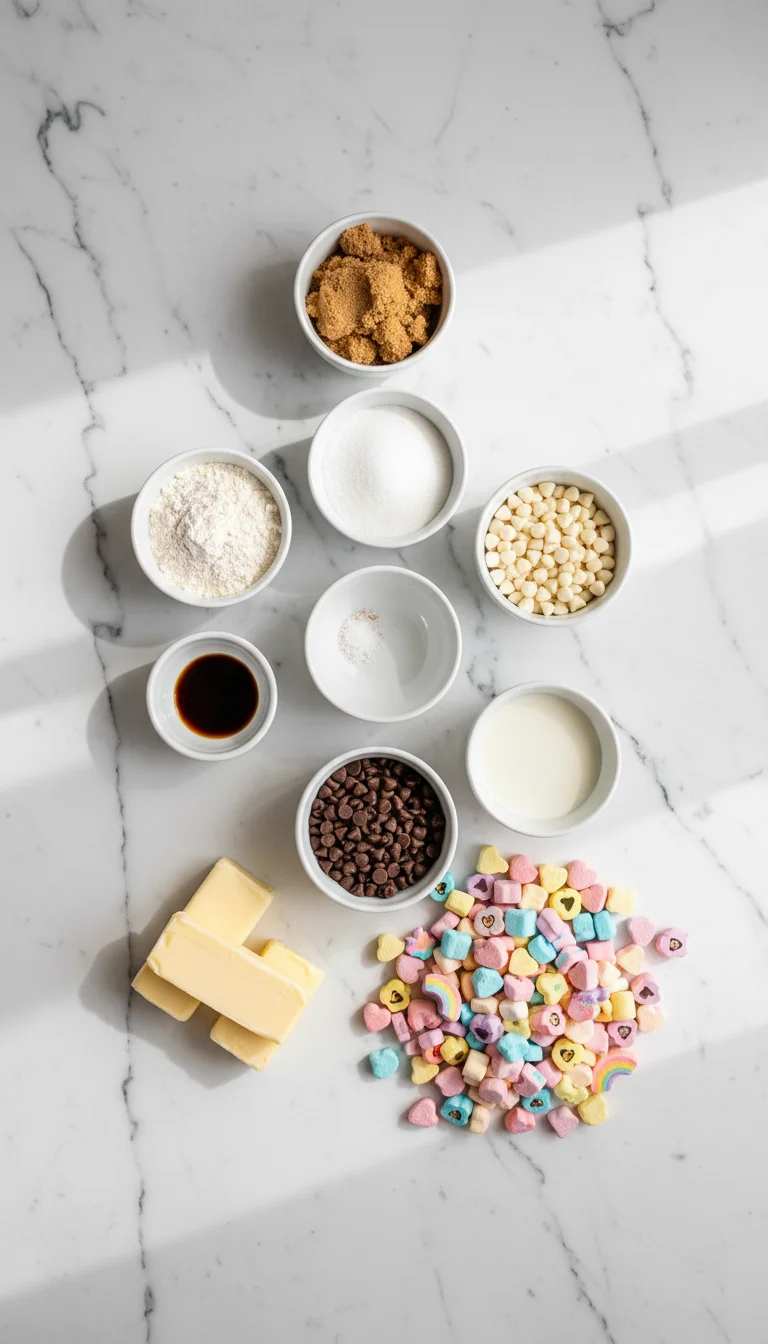 No-Bake Lucky Charms Cookie Dough Bars Ingredients