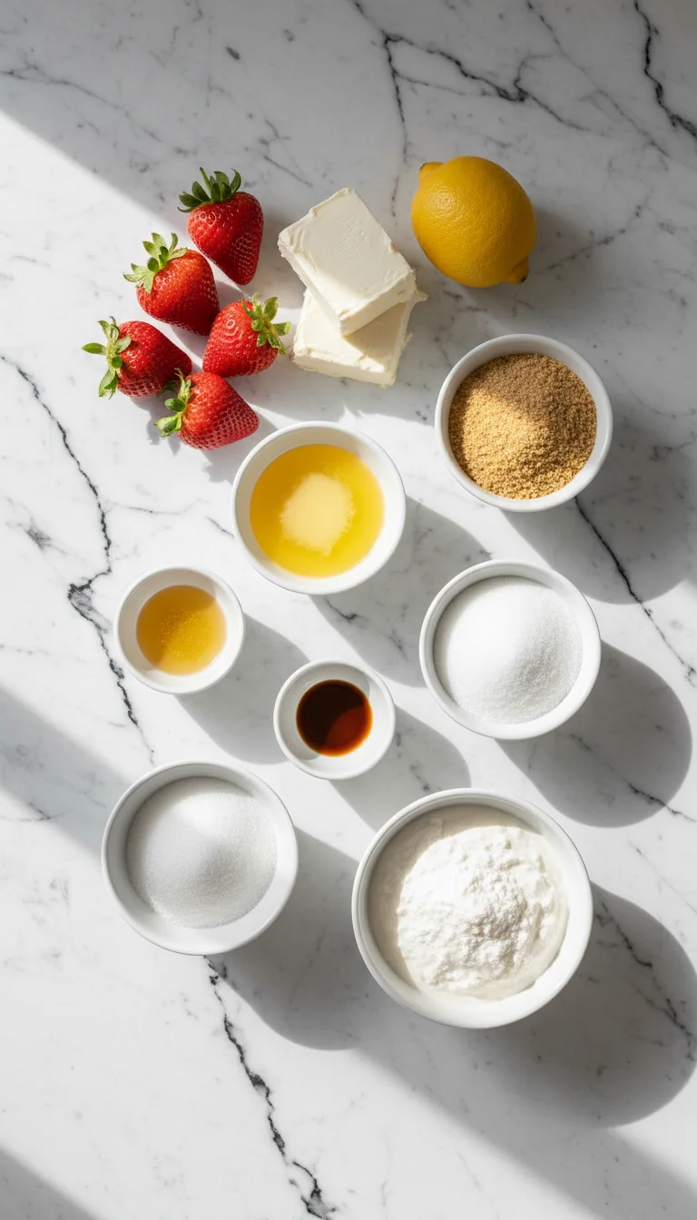 No-Bake Strawberry Dessert Cups Ingredients