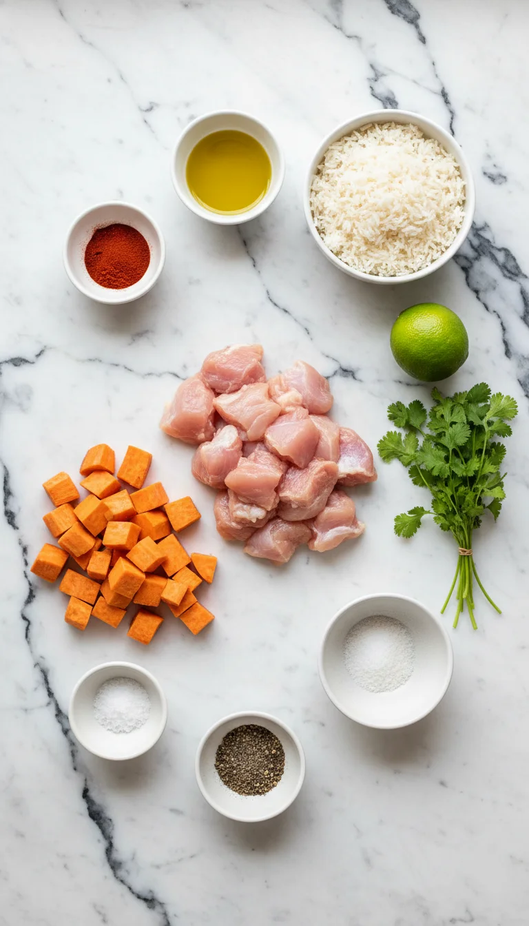 Chicken & Sweet Potato Rice Bowl Ingredients