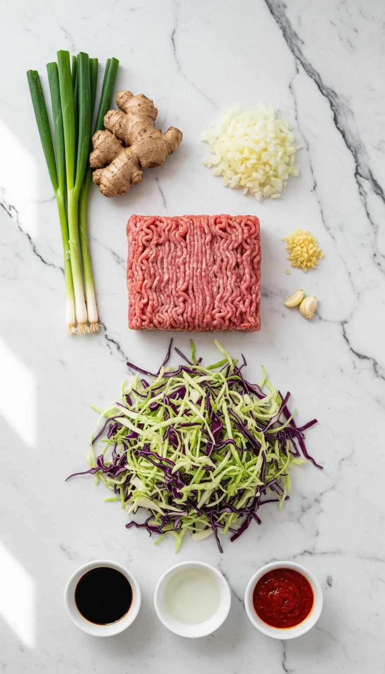 Keto Egg Roll in a Bowl Ingredients