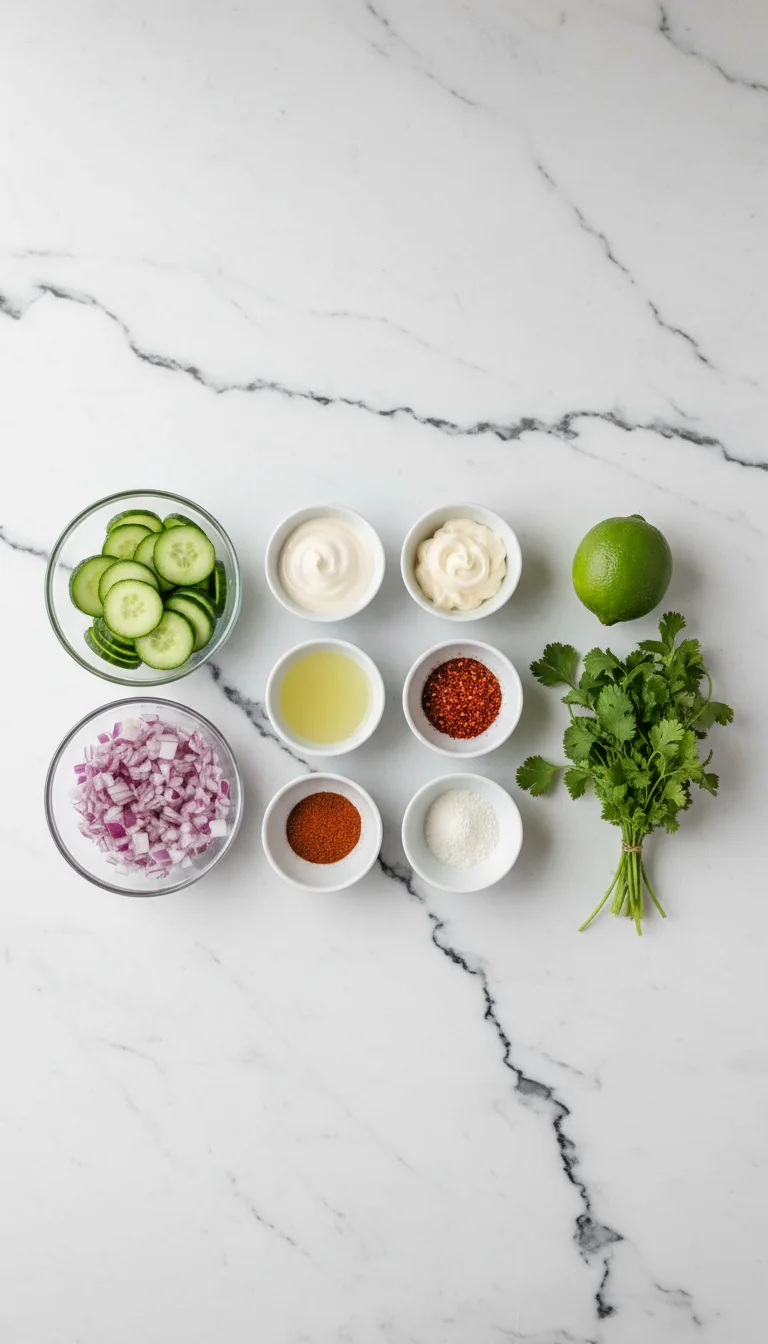 Spicy Mexican Cucumber Salad Ingredients