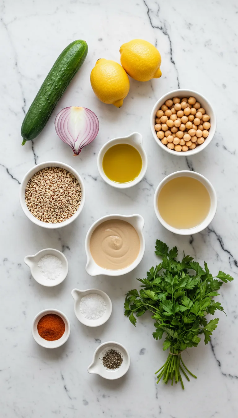 Vegan Greek Bowls Ingredients