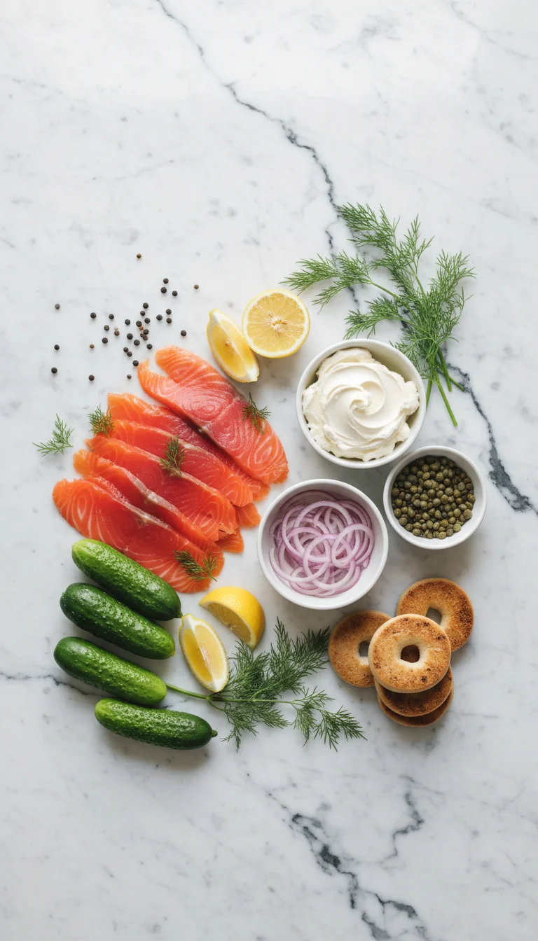 Cold Smoked Salmon Platter Ingredients