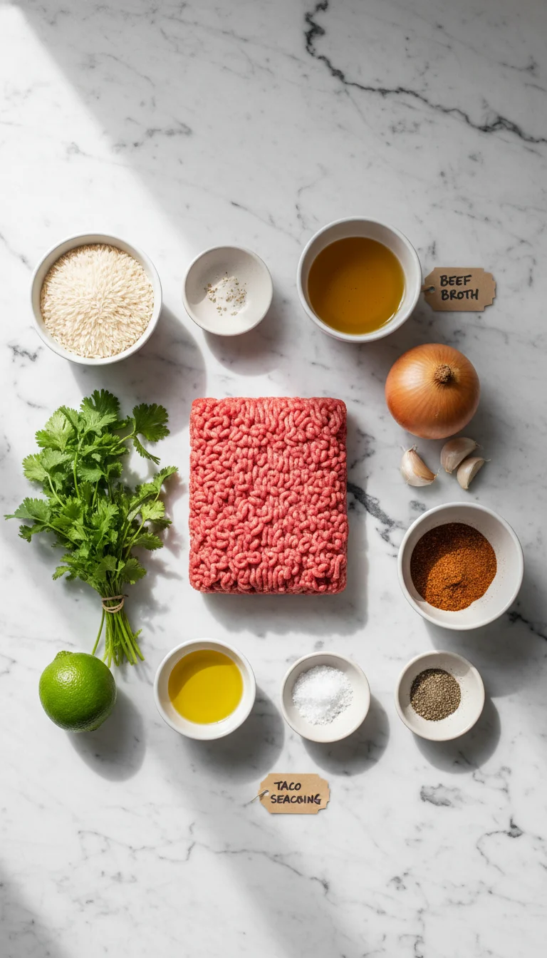 Taco Rice Bowl Ingredients