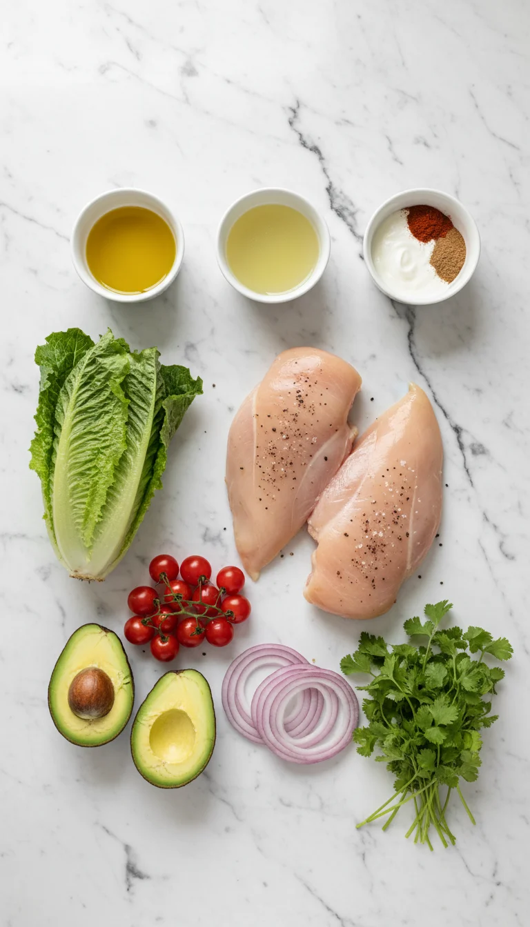 Grilled Chicken Avocado Salad Ingredients