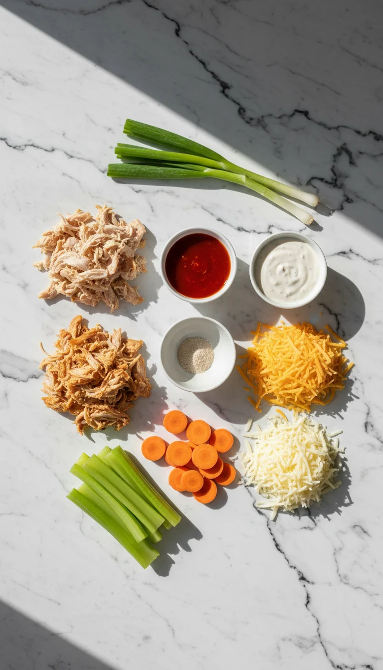 Wood-Fired Smoked Buffalo Chicken Dip - BBQ Twist Ingredients