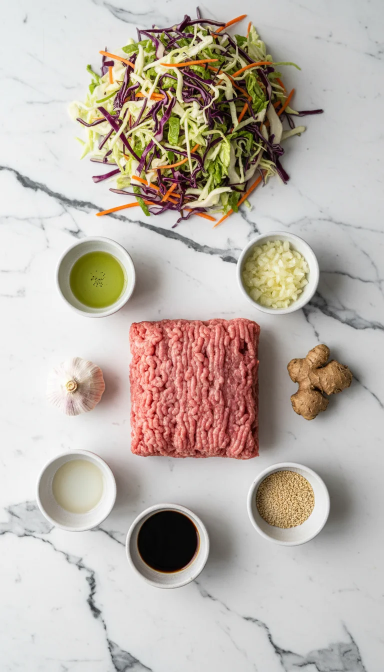 Keto Egg Roll in a Bowl Ingredients
