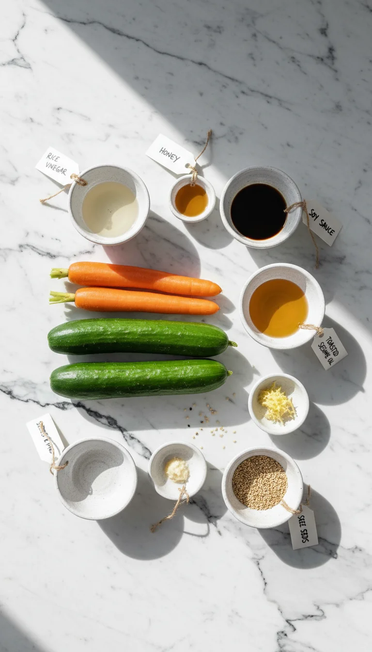 Crunchy Cucumber Carrot Salad Ingredients