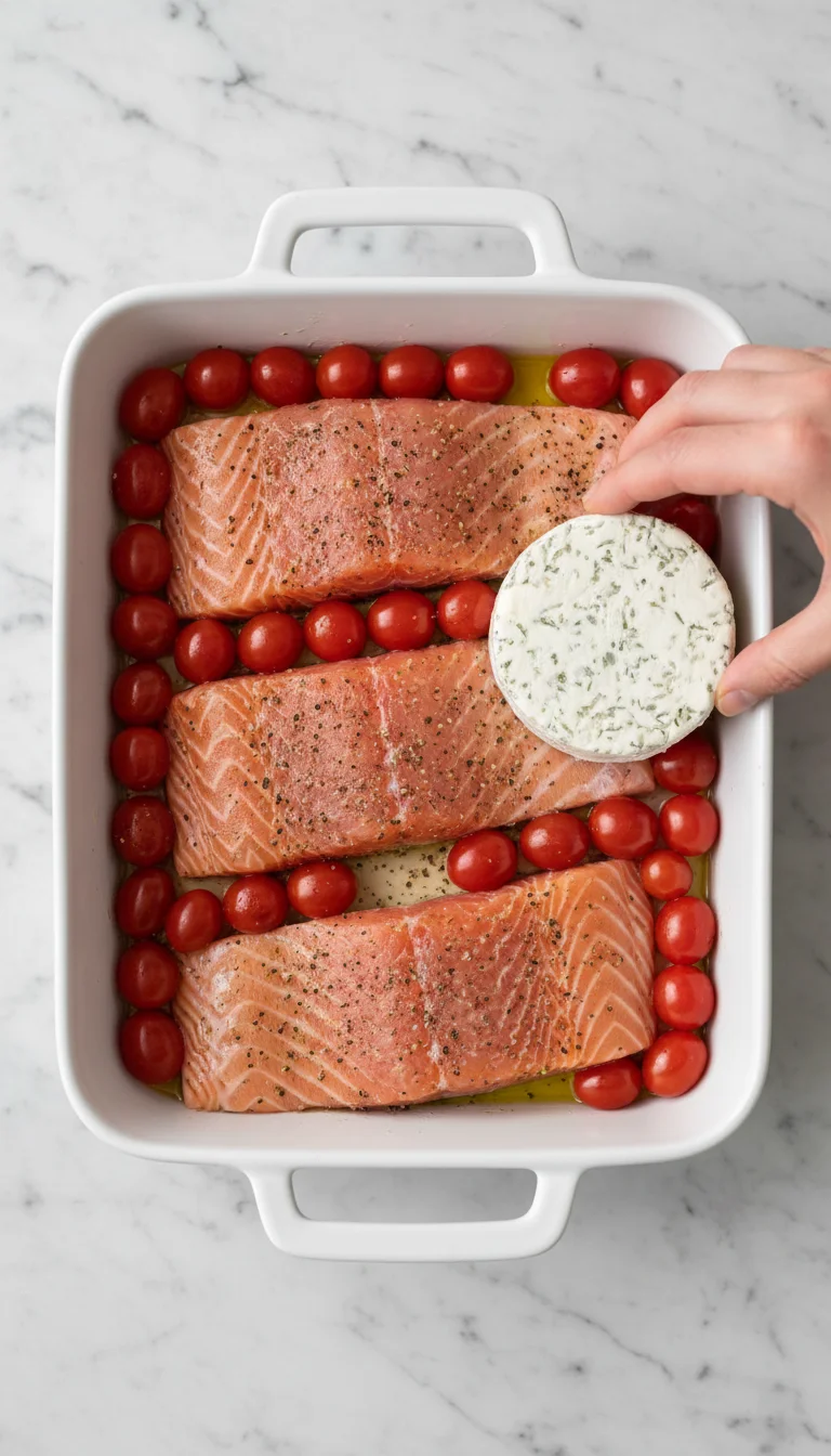 How to Make Creamy Baked Boursin Salmon