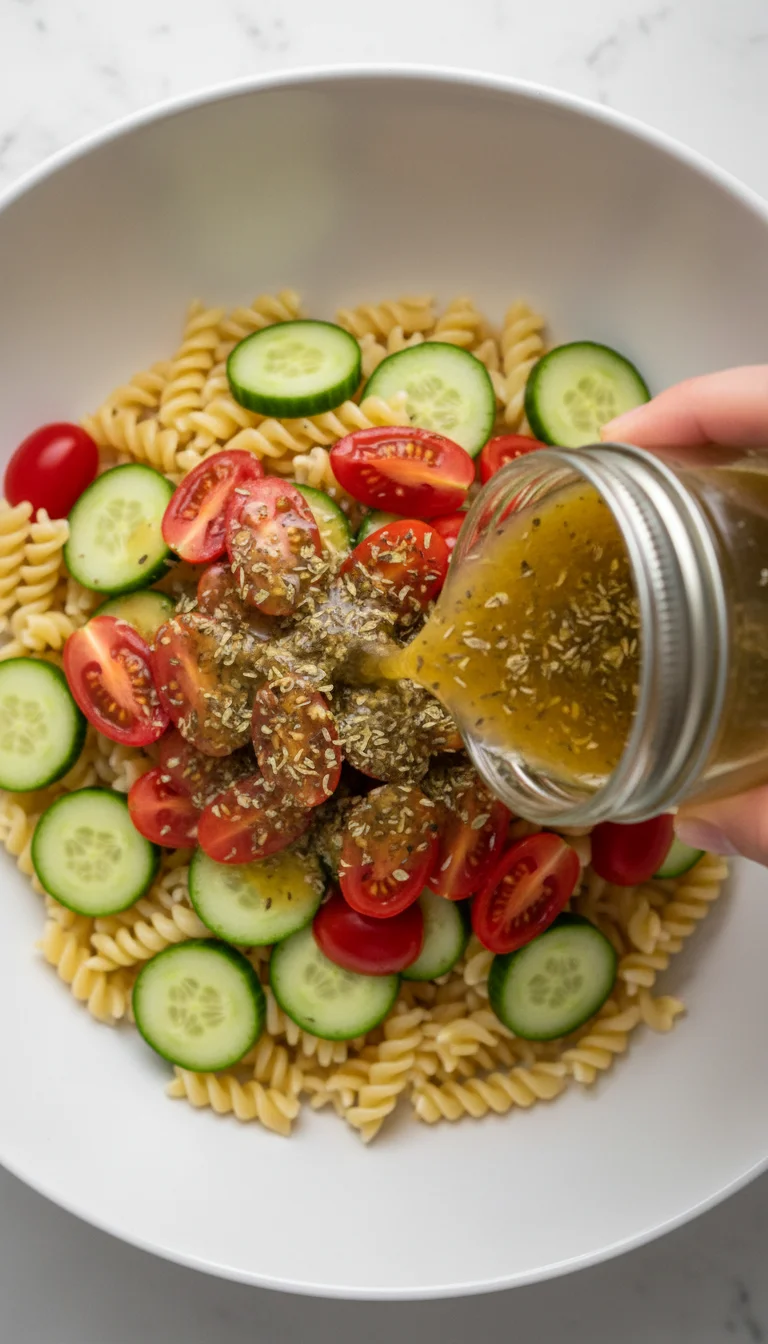 How to Make Cucumber Tomato Pasta Salad
