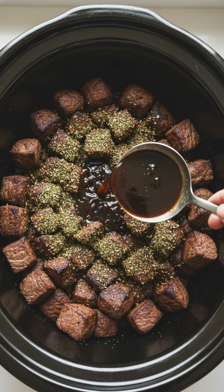 How to Make Slow Cooker Garlic Butter Beef Bites