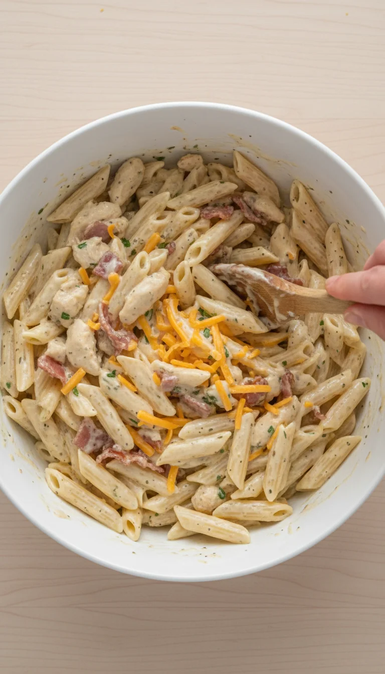 How to Make Baked Chicken Bacon Ranch Penne