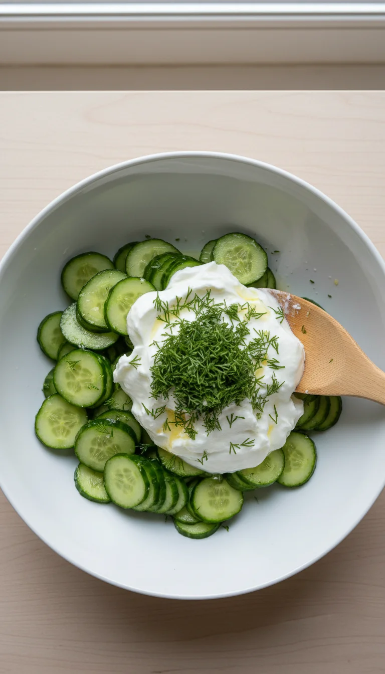 How to Make Greek Yogurt Cucumber Salad