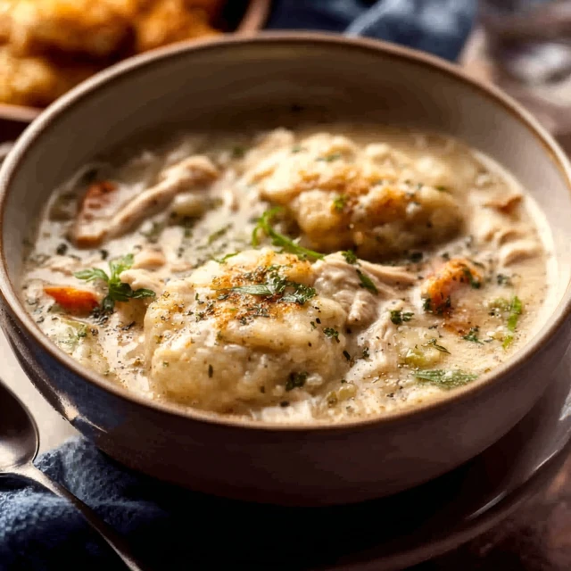 COZY CREAMY CHICKEN AND DUMPLINGS SOUP