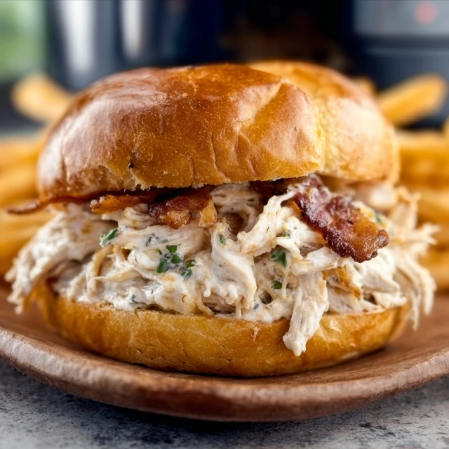 CRACK SHREDDED CROCKPOT CHICKEN BACON RANCH SLIDERS