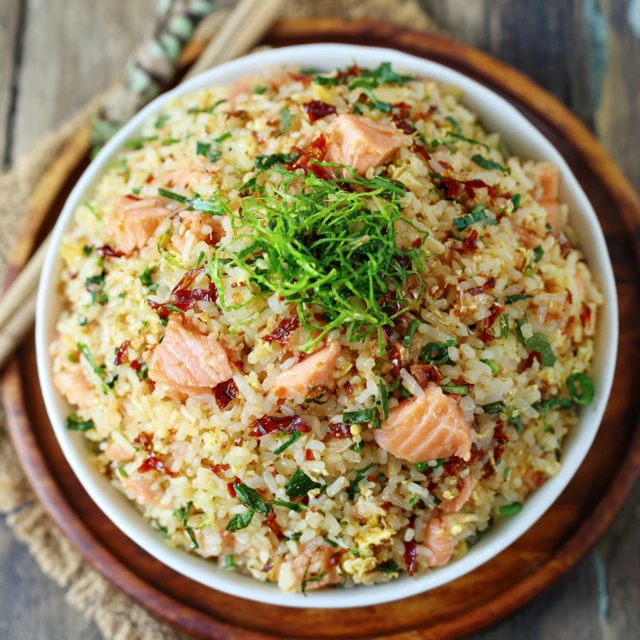 CRISPY SALMON RICE BOWL GOLDEN CRUNCH