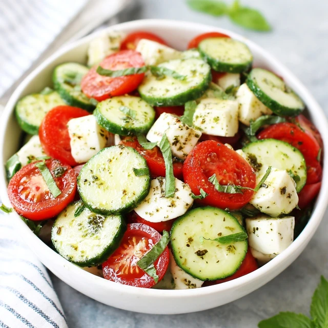 CROWD PLEASING CUCUMBER CAPRESE SALAD