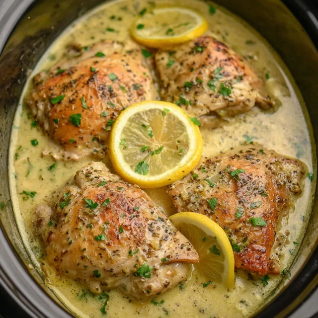 Slow Cooker Lemon Herb Chicken