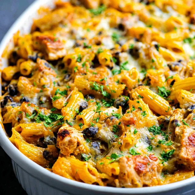 FIESTA CHICKEN PASTA CASSEROLE TEX MEX PERFECTION