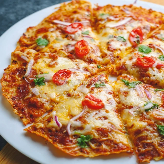 GAME CHANGING CRISPY TORTILLA PIZZA