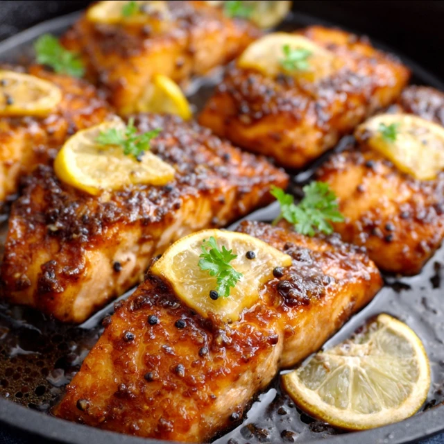 HONEY GARLIC GLAZED SALMON PERFECTION