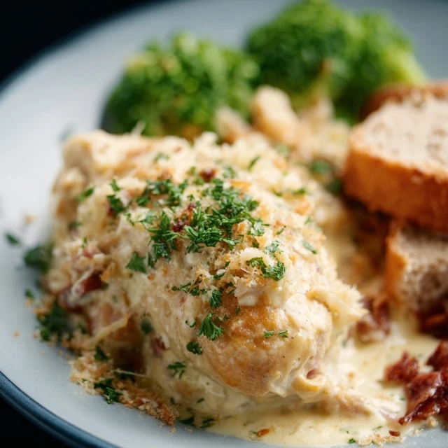 LAZY DAY CROCKPOT CHICKEN CORDON BLEU