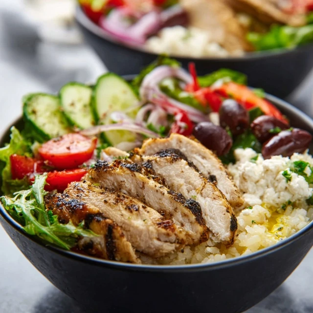 LEMON HERB GREEK CHICKEN BOWLS